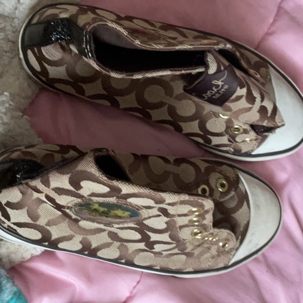 Brown coach shoes